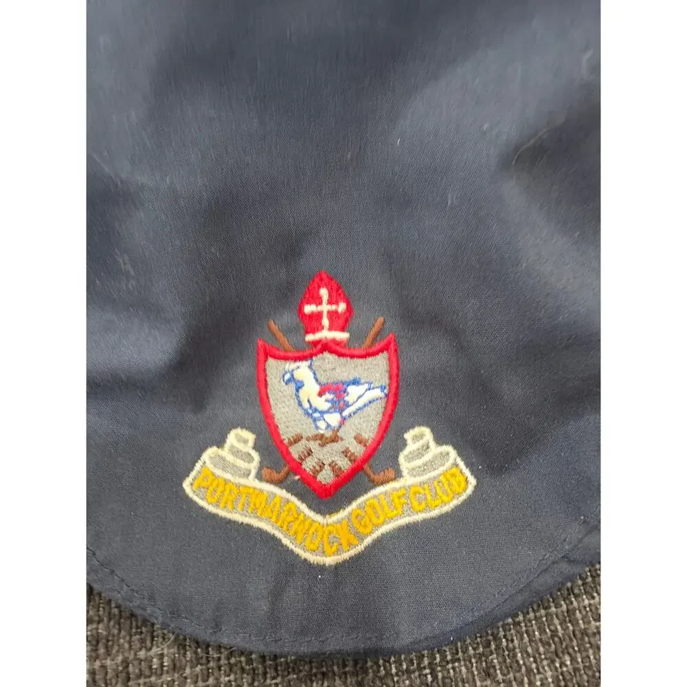 Vintage Shandon Portmarnock Golf Club Flat Cap Hat Navy Blue Gore-Tex Size M